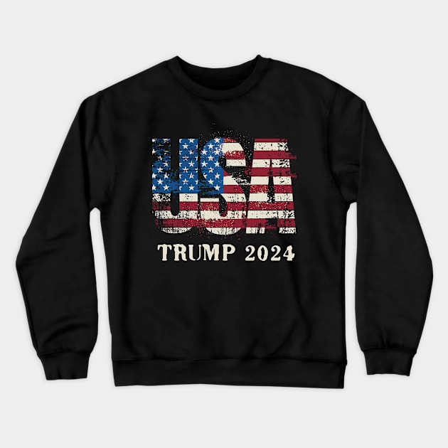 USA Trump 2024 Crewneck Sweatshirt by VisionDesigner